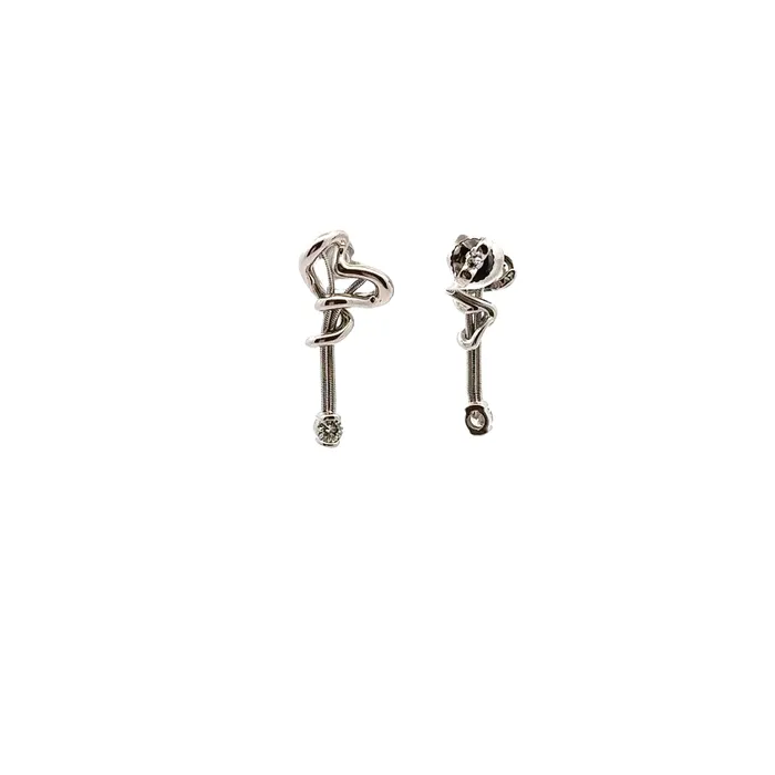 Jose Hess Earrings PreOwned Jose Hess Squiggle Diamond Earrings