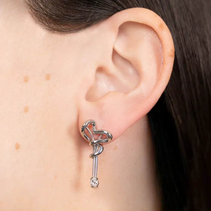 Jose Hess Earrings PreOwned Jose Hess Squiggle Diamond Earrings