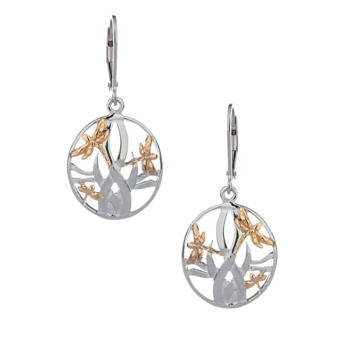 Keith Jack Earrings Dragonfly in Reeds Leverback Earrings