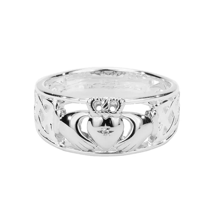 Keith Jack Rings Claddagh Diamond Tapered Ring