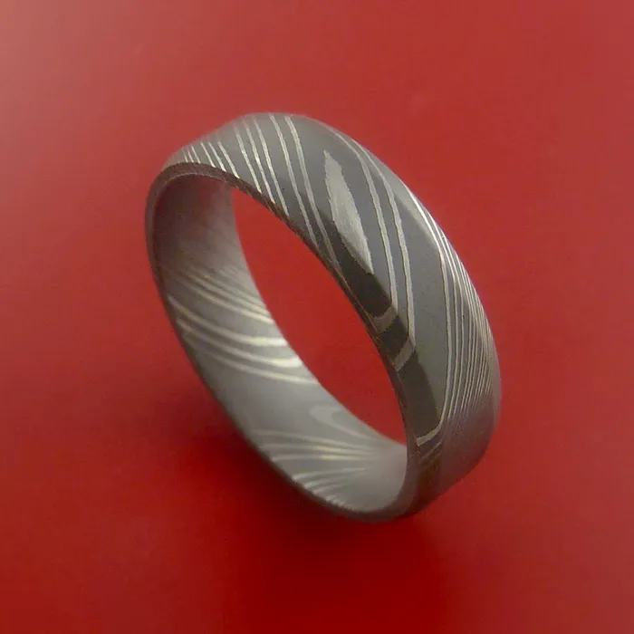 Lashbrook Rings Damascus Steel Ring Custom Made Band