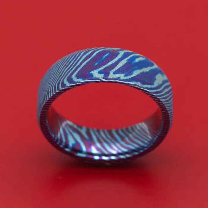 Lashbrook Rings KuroTi Twisted Titanium HeatTreated Ring Custom Made Band Lashbrook Rings KuroTi Twisted Titanium HeatTreated Ring Custom Made Band