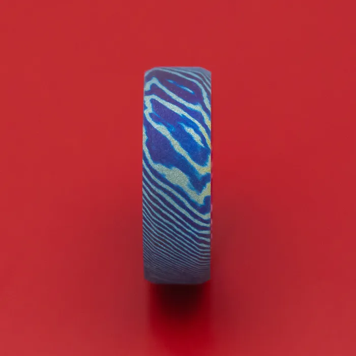 Lashbrook Rings KuroTi Twisted Titanium HeatTreated Ring Custom Made Band Lashbrook Rings KuroTi Twisted Titanium HeatTreated Ring Custom Made Band