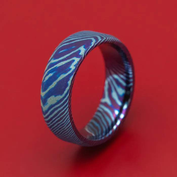 Lashbrook Rings KuroTi Twisted Titanium HeatTreated Ring Custom Made Band Lashbrook Rings KuroTi Twisted Titanium HeatTreated Ring Custom Made Band