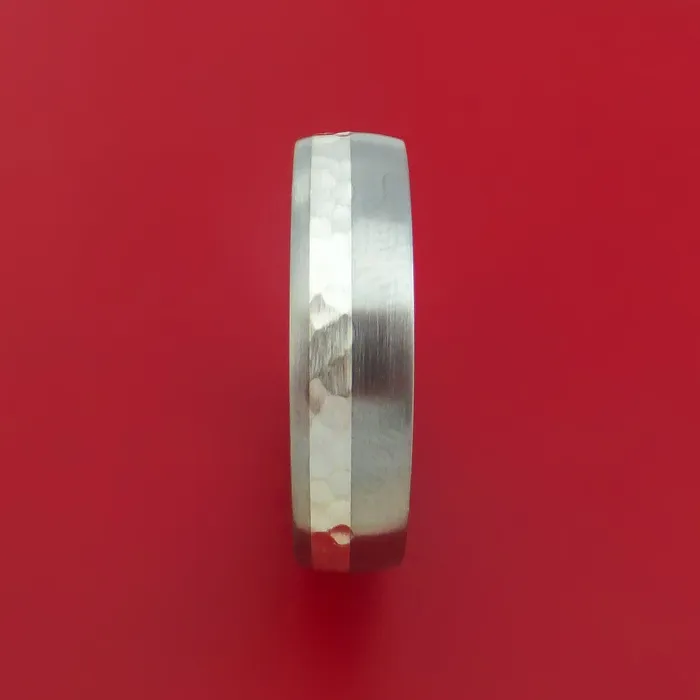 Lashbrook Rings Titanium Ring with Palladium Silver Inlay and Interior Hardwood Sleeve Custom Made Band