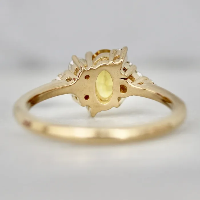 Limoncello Yellow Oval Cut Sapphire Ring Justine Quintal Jewellery Rings