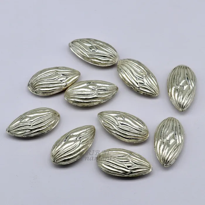 lot 5 pieces Sterling silver handmade puja article pure silver dry fruit silver almond pujagift for idols God best puja temple art su944 TribalOrnaments Necklaces lot 5 pieces Sterling silver handmade puja article pure silver dry fruit silver almond pujagift for idols God best puja temple art su944 TribalOrnaments Necklaces
