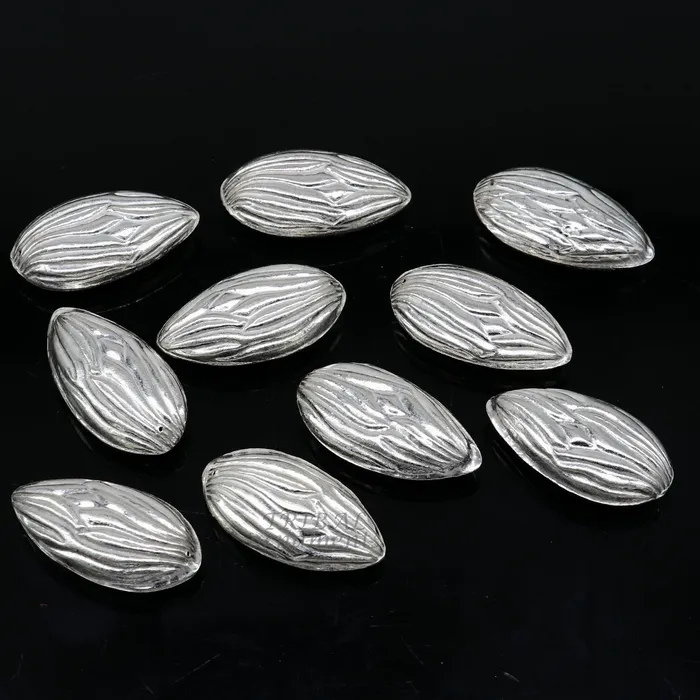 lot 5 pieces Sterling silver handmade puja article pure silver dry fruit silver almond pujagift for idols God best puja temple art su944 TribalOrnaments Necklaces lot 5 pieces Sterling silver handmade puja article pure silver dry fruit silver almond pujagift for idols God best puja temple art su944 TribalOrnaments Necklaces