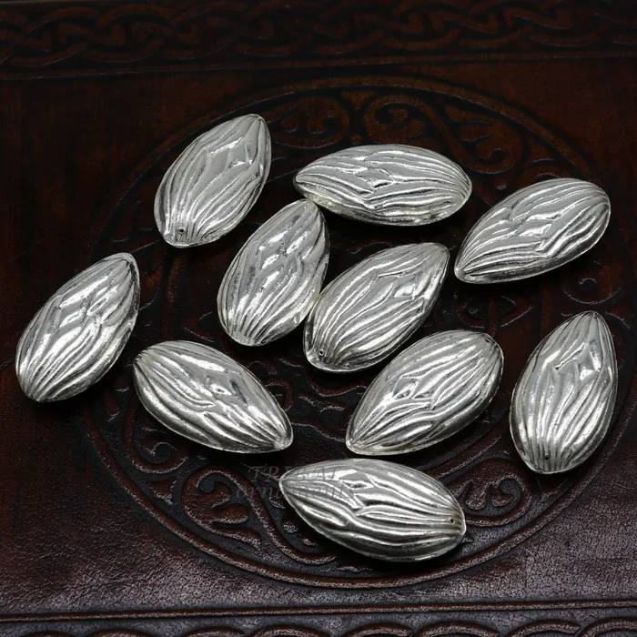 lot 5 pieces Sterling silver handmade puja article pure silver dry fruit silver almond pujagift for idols God best puja temple art su944 TribalOrnaments Necklaces lot 5 pieces Sterling silver handmade puja article pure silver dry fruit silver almond pujagift for idols God best puja temple art su944 TribalOrnaments Necklaces