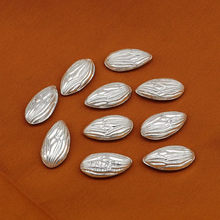 lot 5 pieces Sterling silver handmade puja article pure silver dry fruit silver almond pujagift for idols God best puja temple art su944 TribalOrnaments Necklaces lot 5 pieces Sterling silver handmade puja article pure silver dry fruit silver almond pujagift for idols God best puja temple art su944 TribalOrnaments Necklaces