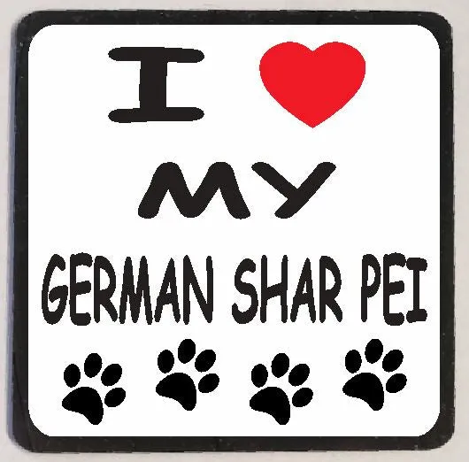 M139 I Love My German Shar Pei Iris Fashion Jewelry Earrings