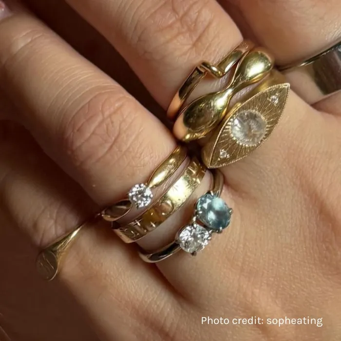 Made By Gem Breakfast Rings Stargazer Engraved Celestial Gold Band