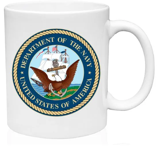 MG04 US Navy Mug Sand Dollar Sales Earrings