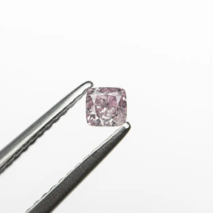 Misfit Diamonds Earrings 020ct 316x301x215mm GIA SI2 Fancy PurplePink Cushion Brilliant 2409801