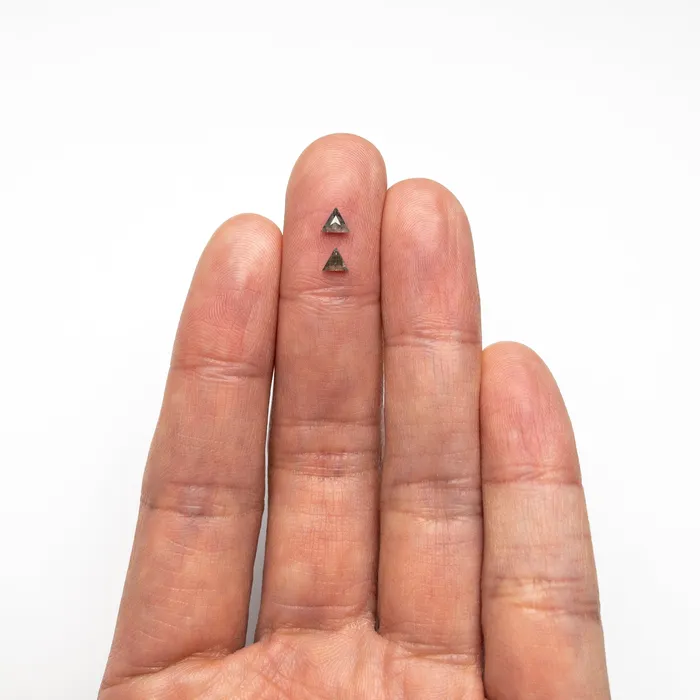 Misfit Diamonds Earrings 030cttw 432x378x174mm 409x355x167mm Triangle Rosecut Matching Pair 2446301