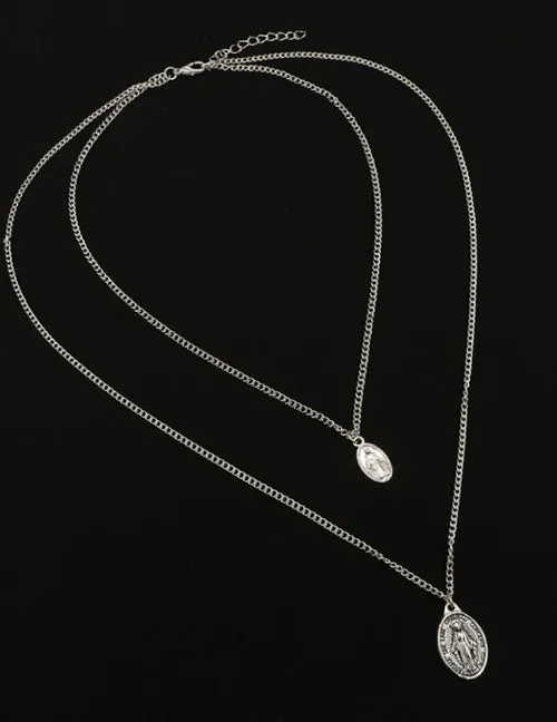 N321 Silver Our Lady of Grace Religious Necklace with FREE Earrings 02 Necklaces N321 Silver Our Lady of Grace Religious Necklace with FREE Earrings 02 Necklaces