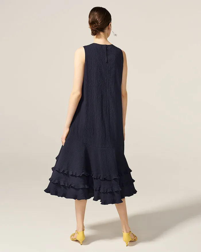 Navy Jean Dress ADEAM Earrings Navy Jean Dress ADEAM Earrings