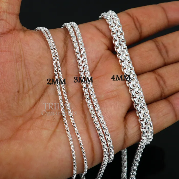 Necklaces 234mm 925 sterling silver handmade amazing delicate solid Rolo high quality chains necklace best gifting unisex necklace chain ch225 TRIBAL ORNAMENTS Necklaces 234mm 925 sterling silver handmade amazing delicate solid Rolo high quality chains necklace best gifting unisex necklace chain ch225 TRIBAL ORNAMENTS