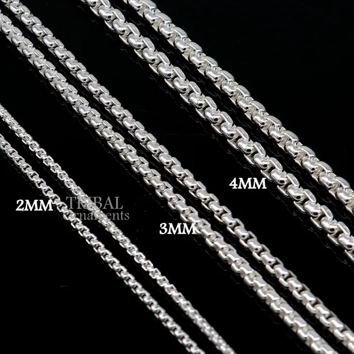 Necklaces 234mm 925 sterling silver handmade amazing delicate solid Rolo high quality chains necklace best gifting unisex necklace chain ch225 TRIBAL ORNAMENTS