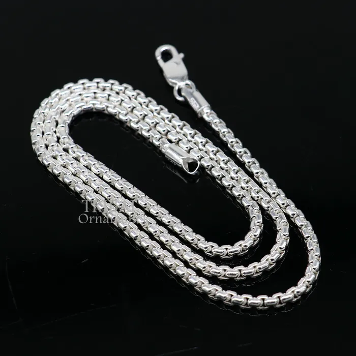Necklaces 234mm 925 sterling silver handmade amazing delicate solid Rolo high quality chains necklace best gifting unisex necklace chain ch225 TRIBAL ORNAMENTS