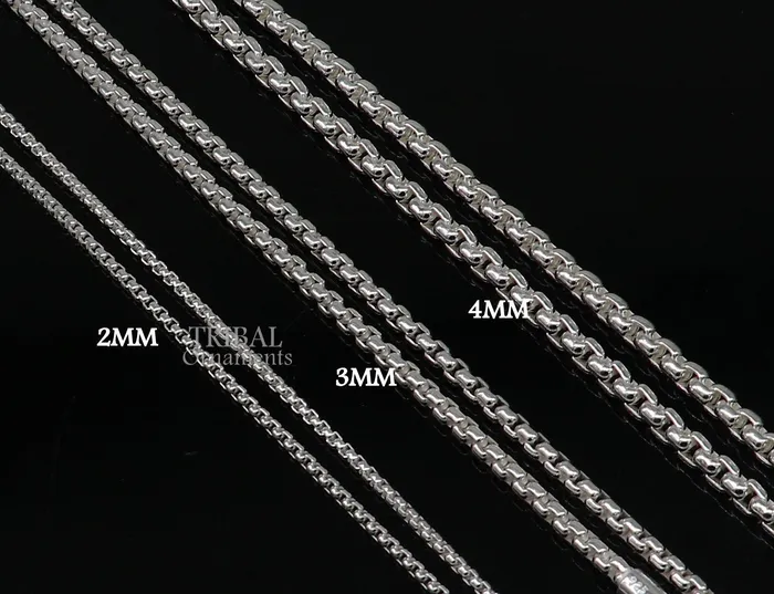 Necklaces 234mm 925 sterling silver handmade amazing delicate solid Rolo high quality chains necklace best gifting unisex necklace chain ch225 TRIBAL ORNAMENTS