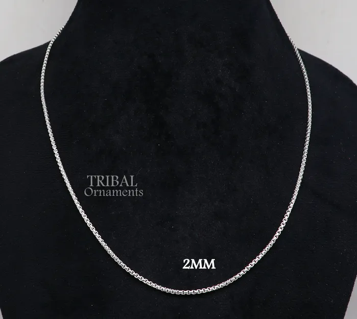 Necklaces 234mm 925 sterling silver handmade amazing delicate solid Rolo high quality chains necklace best gifting unisex necklace chain ch225 TRIBAL ORNAMENTS