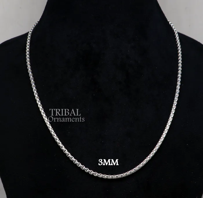 Necklaces 234mm 925 sterling silver handmade amazing delicate solid Rolo high quality chains necklace best gifting unisex necklace chain ch225 TRIBAL ORNAMENTS