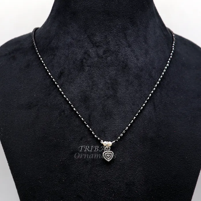 Necklaces 925 sterling silver black beads chain necklace vintage Style pendant traditional style brides Delicate necklace for girls set503 TRIBAL ORNAMENTS Necklaces 925 sterling silver black beads chain necklace vintage Style pendant traditional style brides Delicate necklace for girls set503 TRIBAL ORNAMENTS