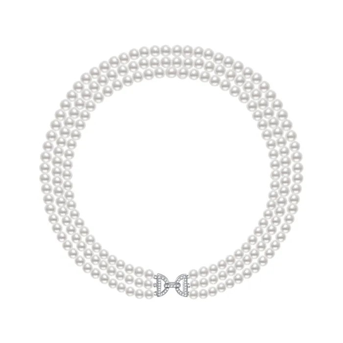 Necklaces Choker Length 3Layer Freshwater Pearl Necklace WN00499 Pearly Lustre Necklaces Choker Length 3Layer Freshwater Pearl Necklace WN00499 Pearly Lustre