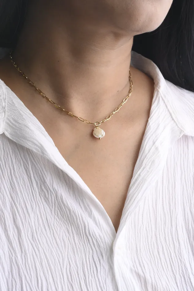 Necklaces Jewelvers 14K GoldFilled Pearl Pendant Necklace Necklaces Jewelvers 14K GoldFilled Pearl Pendant Necklace