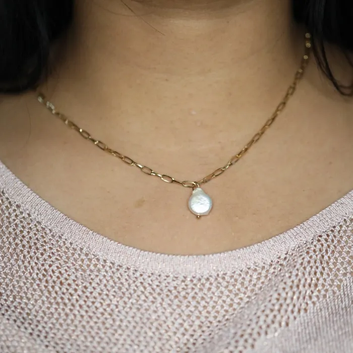 Necklaces Jewelvers 14K GoldFilled Pearl Pendant Necklace Necklaces Jewelvers 14K GoldFilled Pearl Pendant Necklace