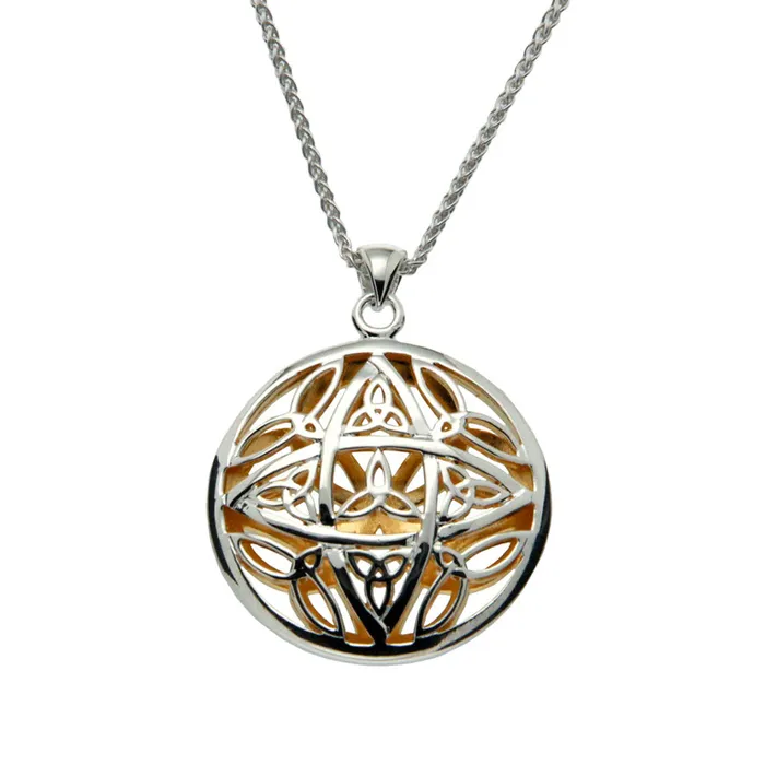 Necklaces Keith Jack Trinity Knot Circle Pendant