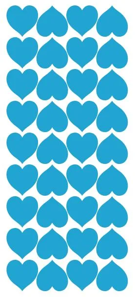 Necklaces Light Blue Heart Stickers 1 DC20056 Winter Park Products