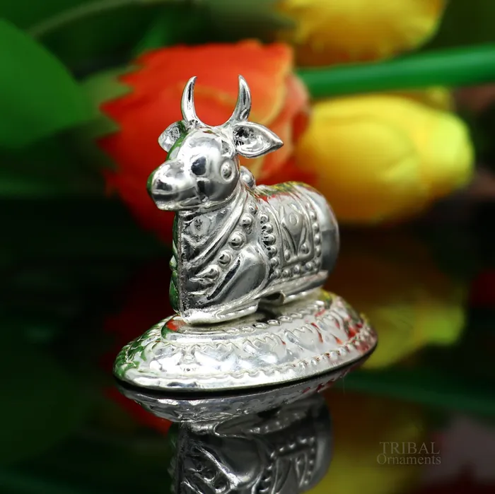 Necklaces Lord Shiva Vahan Nandi Maharaj sterling silver handmade small article for puja best gift for lord Shiva divine statue su614 TRIBAL ORNAMENTS Necklaces Lord Shiva Vahan Nandi Maharaj sterling silver handmade small article for puja best gift for lord Shiva divine statue su614 TRIBAL ORNAMENTS