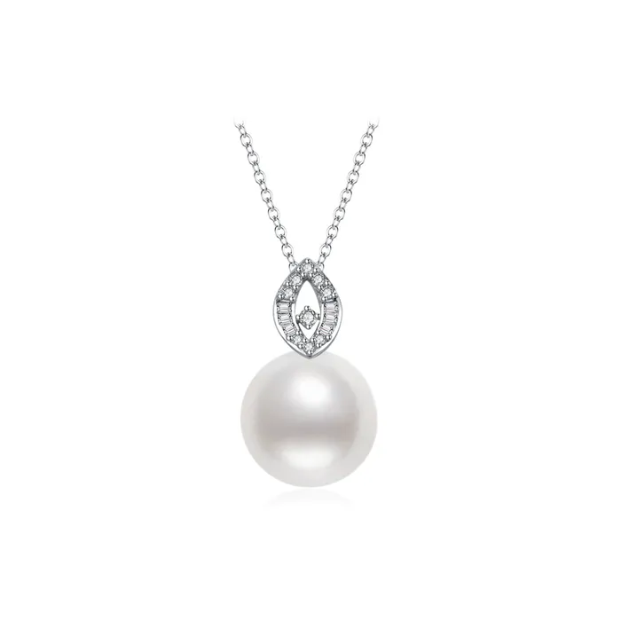 Necklaces Pearly Lustre 18K Solid Gold Australian White Saltwater Pearl Necklace KN00115 Necklaces Pearly Lustre 18K Solid Gold Australian White Saltwater Pearl Necklace KN00115