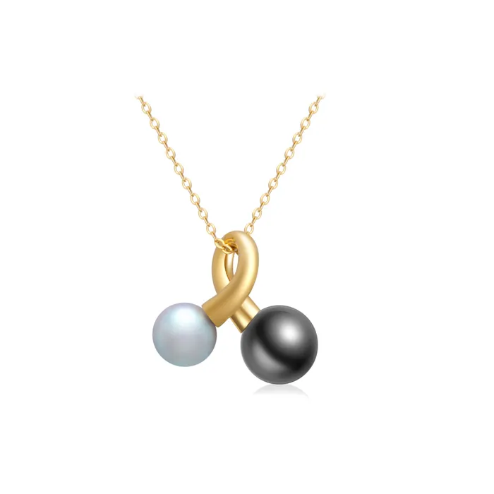 Necklaces Pearly Lustre 18K Solid Gold Tahitian Madama Pearl Necklace KN00148 HARMONY Necklaces Pearly Lustre 18K Solid Gold Tahitian Madama Pearl Necklace KN00148 HARMONY