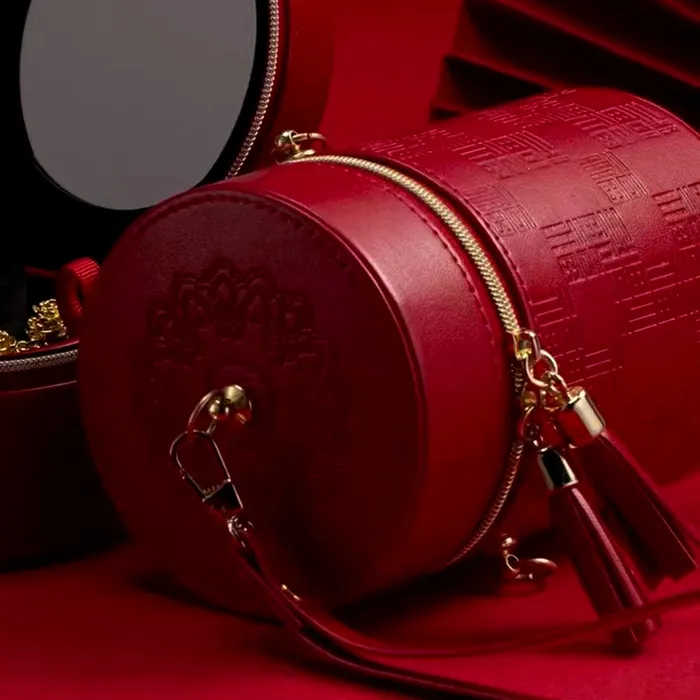 Necklaces Pearly Lustre Top Lustre MultiStyle Necklace and Bracelet with Chinese New Year Lucky Red Jewelry Bag Set WS00110
