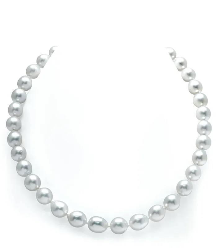 Necklaces SPT 1011mm White South Sea Drop Shape Pearl Necklace AAAA Quality