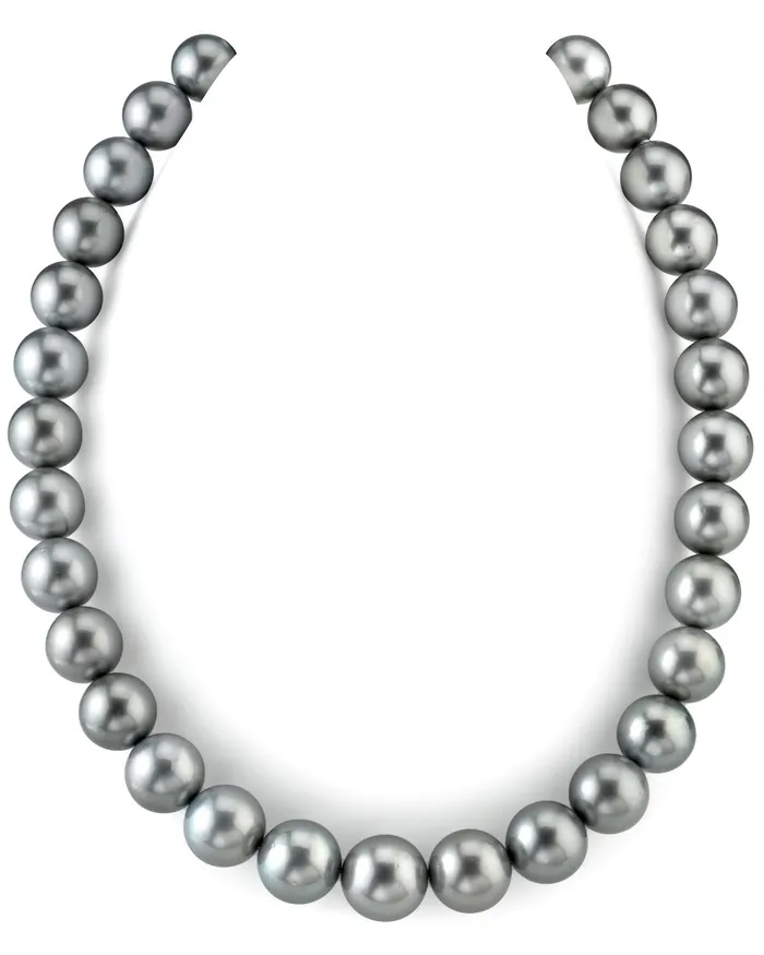 Necklaces spt Silver Tahitian True Round Pearl Necklace 120140mm AAAA Quality