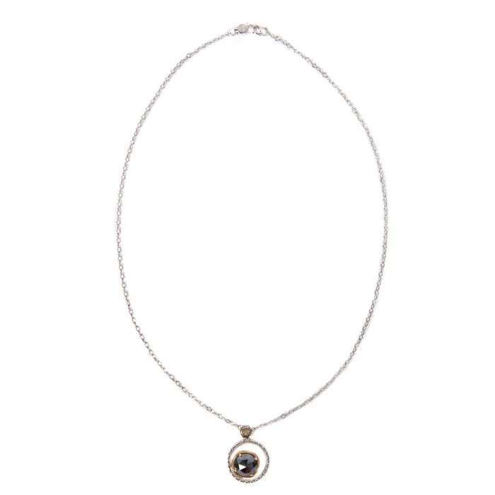 Necklaces Tacori PreOwned Tacori Hematite Round Midnight Sun Crescent Bloom Pendant Necklaces Tacori PreOwned Tacori Hematite Round Midnight Sun Crescent Bloom Pendant