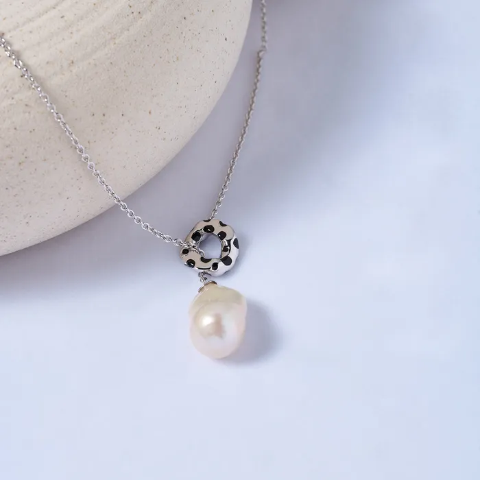 Necklaces Top Lustre Edison Pearl Necklace WN00678 SAFARI Pearly Lustre