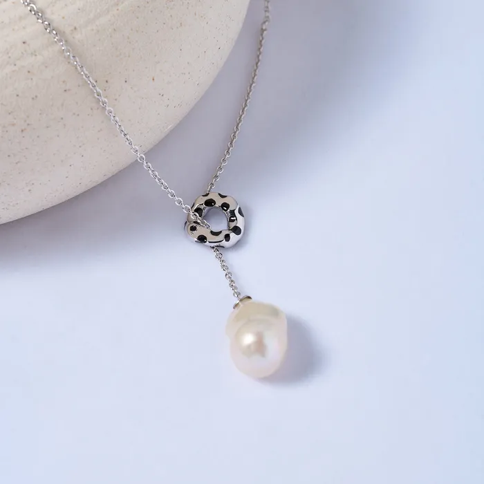 Necklaces Top Lustre Edison Pearl Necklace WN00678 SAFARI Pearly Lustre