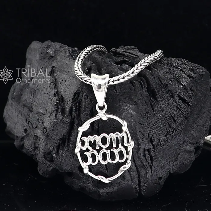 Necklaces TRIBAL ORNAMENTS 925 pure silver divine MOM DAD pendant best gifting pendant wheat chain necklace locket best gifting delicate unisex jewelry NSP747 Necklaces TRIBAL ORNAMENTS 925 pure silver divine MOM DAD pendant best gifting pendant wheat chain necklace locket best gifting delicate unisex jewelry NSP747