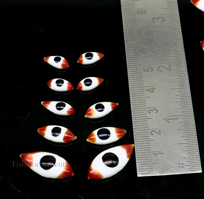 Necklaces TRIBAL ORNAMENTS 925 sterling silver handmade eyes for statues or sculpture best eyes for idol statues deities sculptures temple articles su560