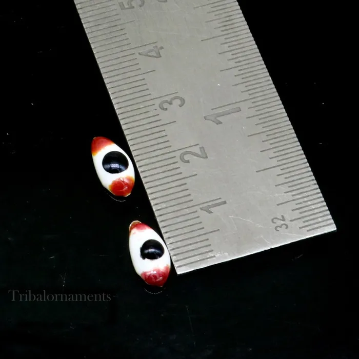 Necklaces TRIBAL ORNAMENTS 925 sterling silver handmade eyes for statues or sculpture best eyes for idol statues deities sculptures temple articles su560