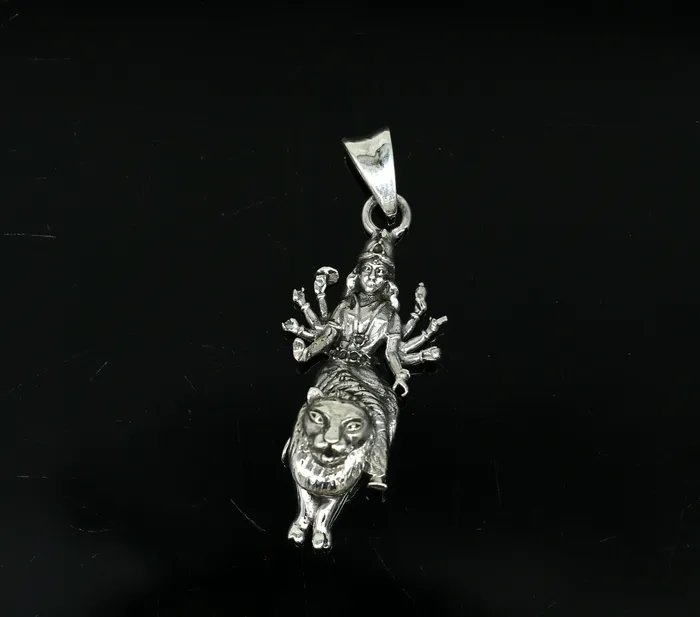 Necklaces TRIBAL ORNAMENTS 925 sterling silver handmade Goddess bhawani Durga maa pendant amazing unisex pendant locket personalized jewelry tribal jewelry ssp535