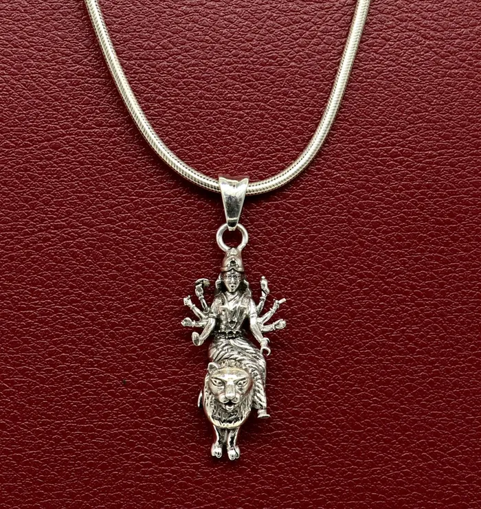 Necklaces TRIBAL ORNAMENTS 925 sterling silver handmade Goddess bhawani Durga maa pendant amazing unisex pendant locket personalized jewelry tribal jewelry ssp535