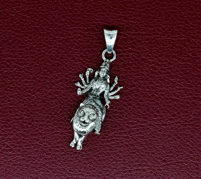 Necklaces TRIBAL ORNAMENTS 925 sterling silver handmade Goddess bhawani Durga maa pendant amazing unisex pendant locket personalized jewelry tribal jewelry ssp535
