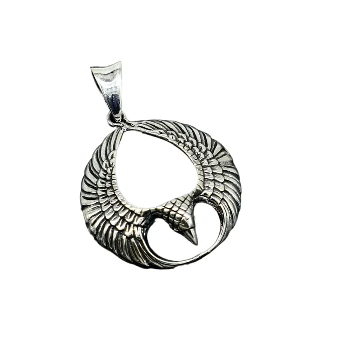 Necklaces TRIBAL ORNAMENTS 925 sterling silver Hindu idol Lord Vishnu vahan Garuda eagle pendant excellent gifting unisex locket pendant customized jewelry ssp1435 Necklaces TRIBAL ORNAMENTS 925 sterling silver Hindu idol Lord Vishnu vahan Garuda eagle pendant excellent gifting unisex locket pendant customized jewelry ssp1435