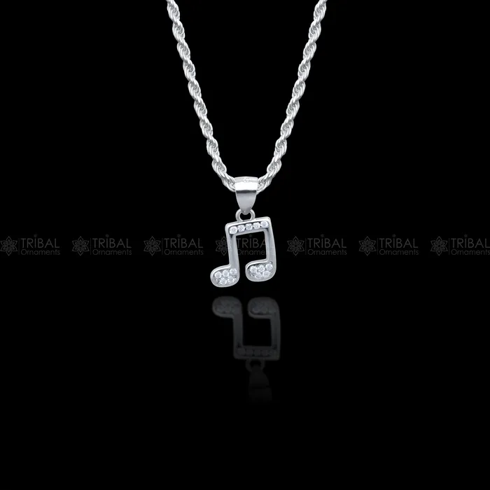Necklaces TRIBAL ORNAMENTS 925 Sterling silver stylish design diamond cubic zirconia stone pendant nsp980